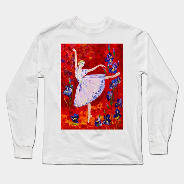 Waltz of the Flowers. Irises Long Sleeve T-Shirt by NataliaShchip